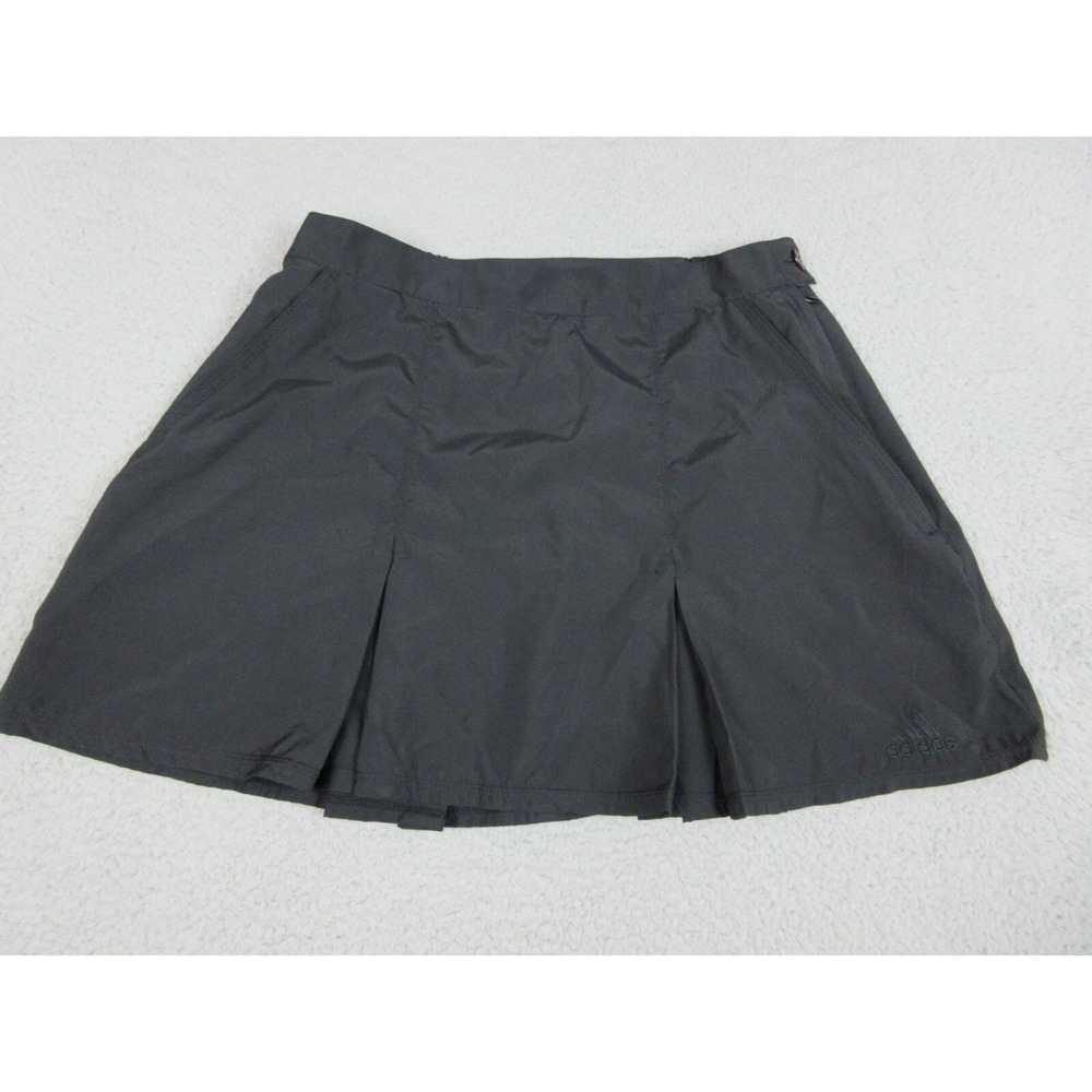 Adidas‎ Skirt Womens Medium Black Mini Pleated Woven Pockets Pull On Athletic